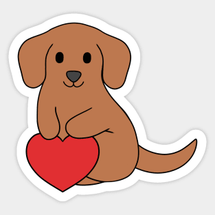 Dachshund Heart Sticker